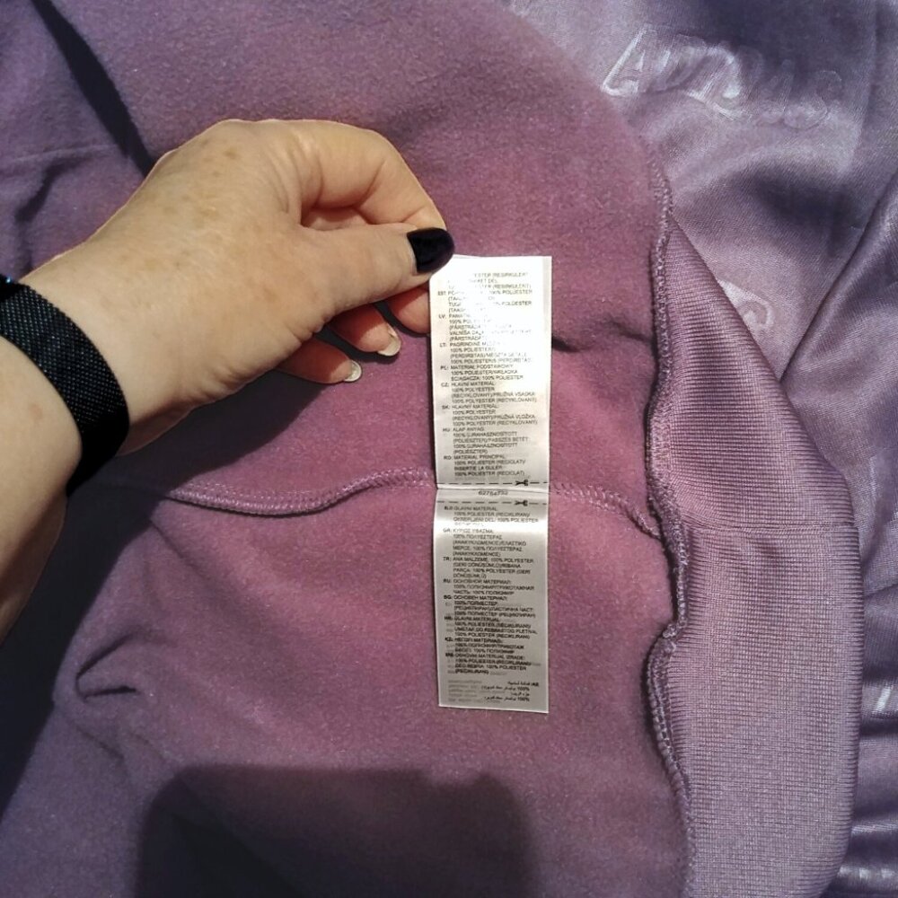 Adidas Brand Love Fleece Hoodie Sweatshirt Shadow Violet Men's Size Lg - Picture 8 of 9